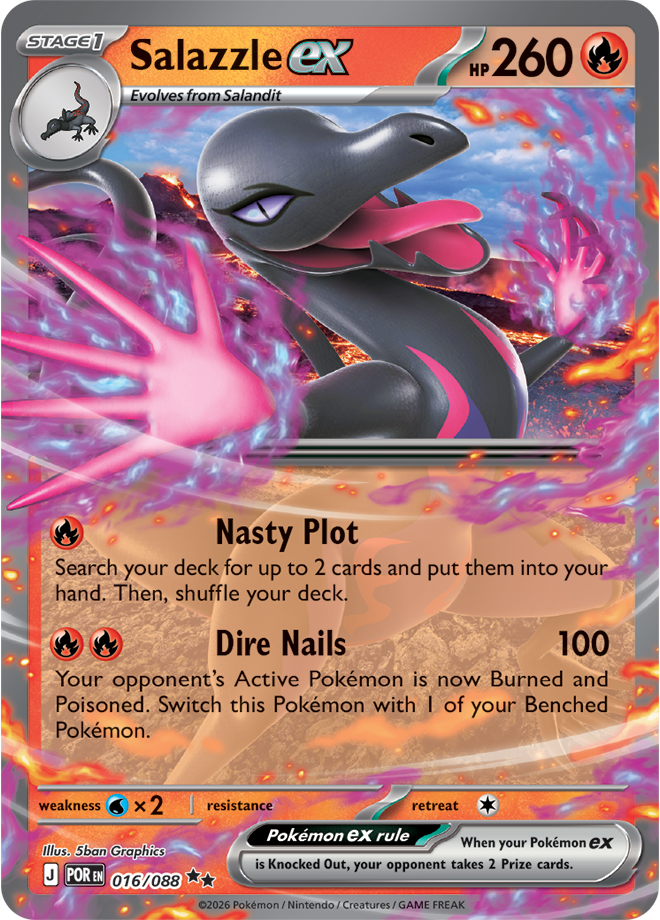 Salazzle ex 016/088 card from ME03: Perfect Order
