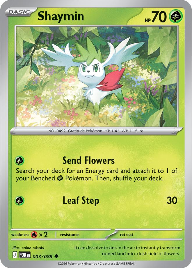 Shaymin 003/088 card from ME03: Perfect Order