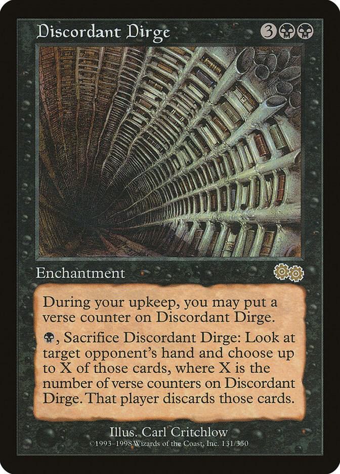 Discordant Dirge 131 card from Urza's Saga