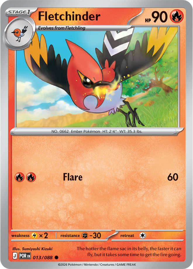 Fletchinder 013/088 card from ME03: Perfect Order