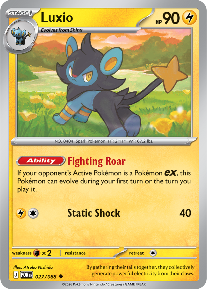 Luxio 027/088 card from ME03: Perfect Order