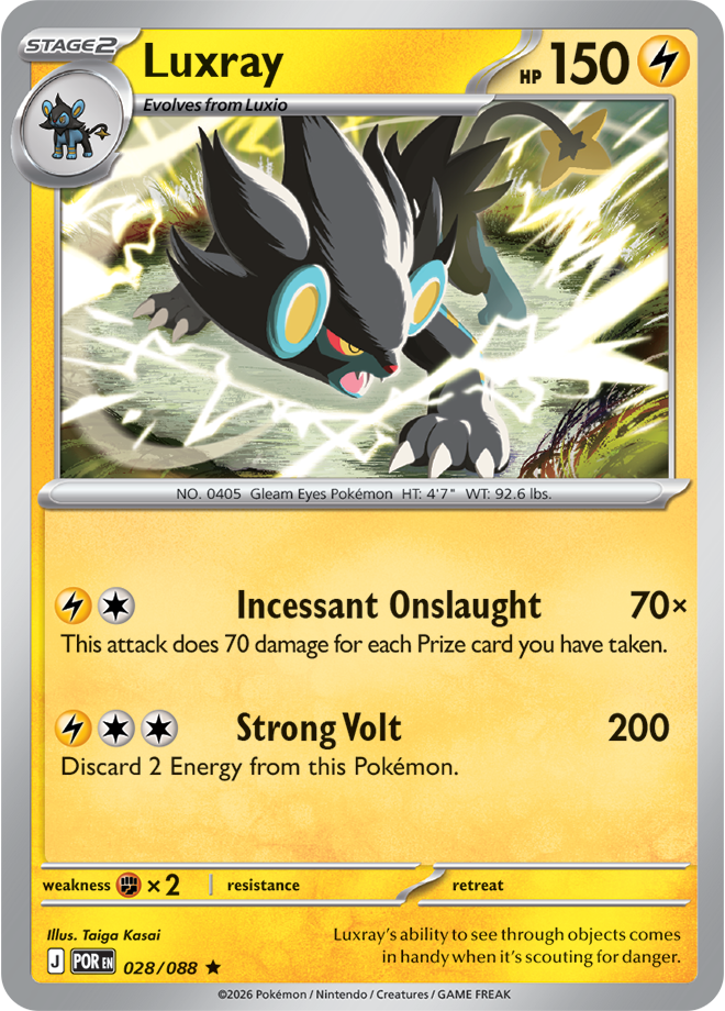 Luxray 028/088 card from ME03: Perfect Order