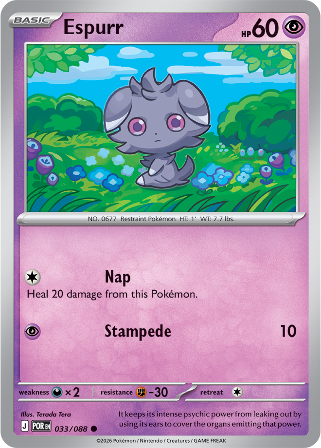 Espurr 033/088 card from ME03: Perfect Order