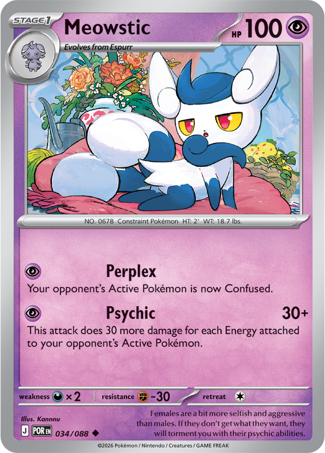 Meowstic 034/088 card from ME03: Perfect Order