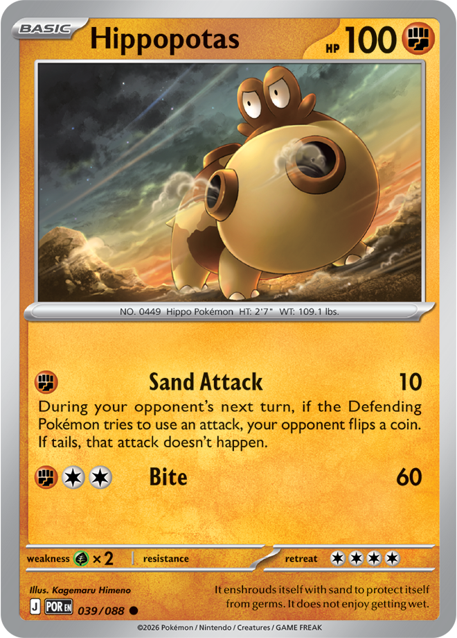 Hippopotas 039/088 card from ME03: Perfect Order