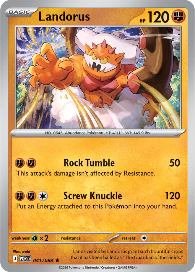 Landorus 041/088 card from ME03: Perfect Order