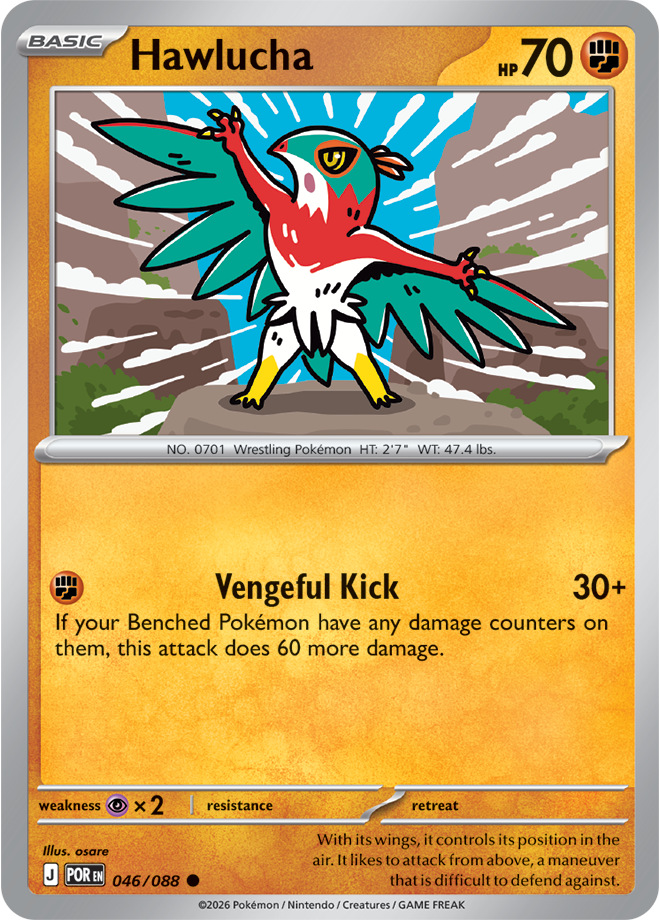 Hawlucha 046/088 card from ME03: Perfect Order