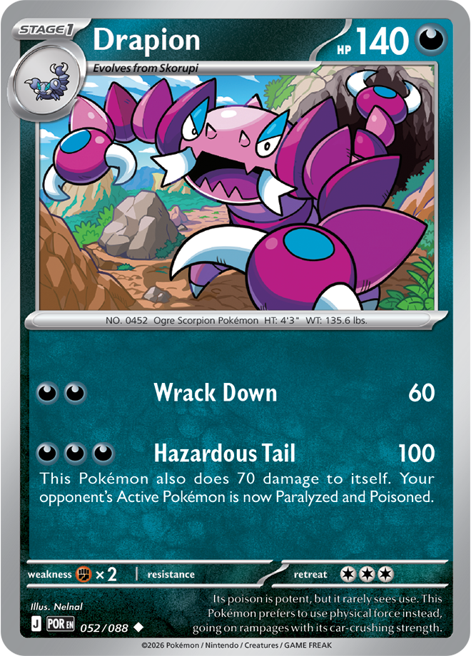 Drapion 052/088 card from ME03: Perfect Order