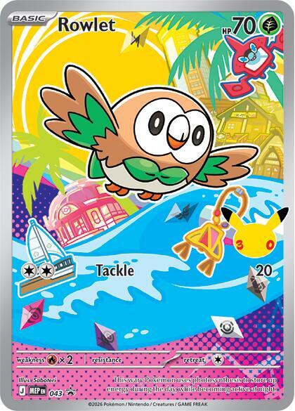 Rowlet 043 card from ME: Mega Evolution Promo