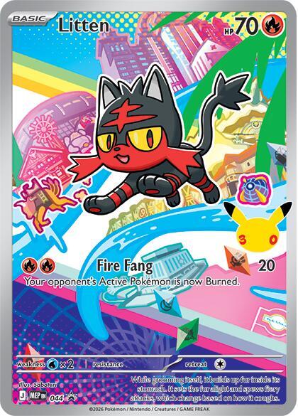 Litten 044 card from ME: Mega Evolution Promo