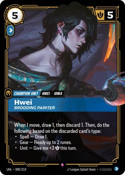 Hwei - Brooding Painter 080/219 card from Unleashed