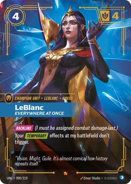 LeBlanc - Everywhere At Once 090/219 card from Unleashed