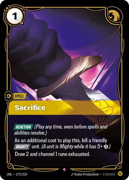 Sacrifice 173/219 card from Unleashed