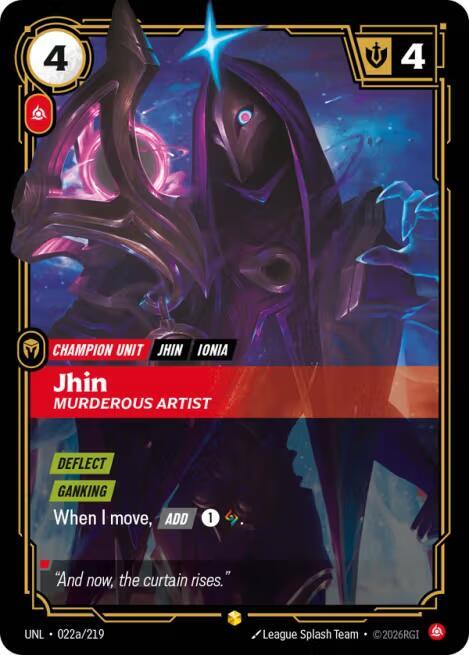 Jhin - Murderous Artist (Alternate Art) 022a/219 card from Unleashed