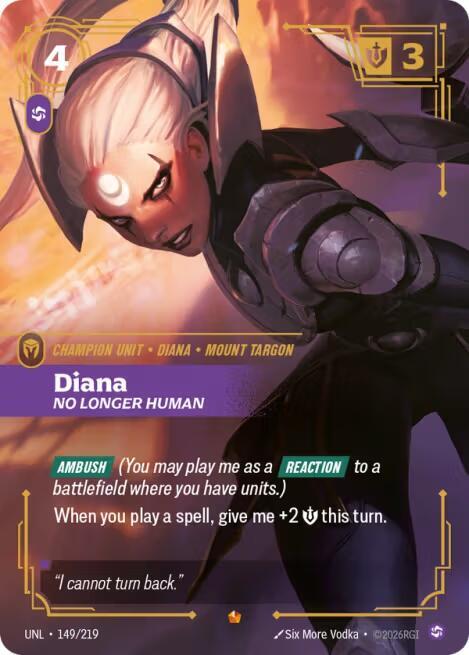Diana - No Longer Human 149/219 card from Unleashed
