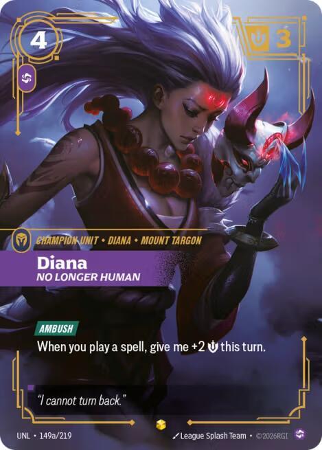 Diana - No Longer Human (Alternate Art) 149a/219 card from Unleashed