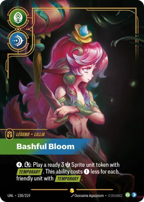 Lillia - Bashful Bloom (Overnumbered) 230/219 card from Unleashed