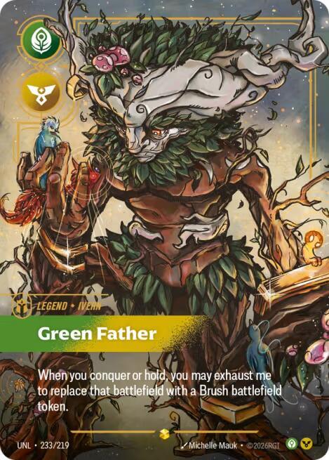 Ivern - Green Father (Overnumbered) 233/219 card from Unleashed