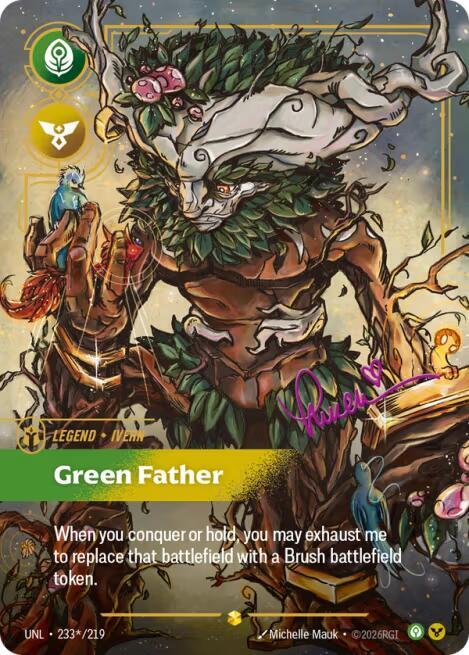 Ivern - Green Father (Signature) 233*/219 card from Unleashed