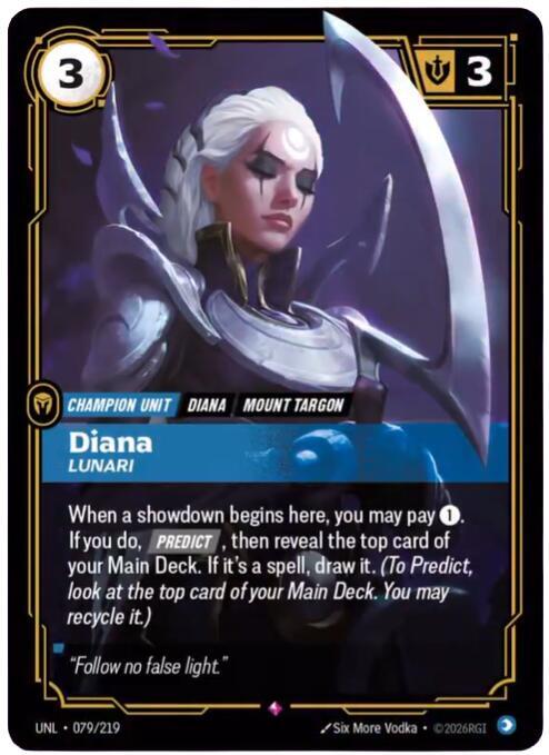 Diana - Lunari 079/219 card from Unleashed