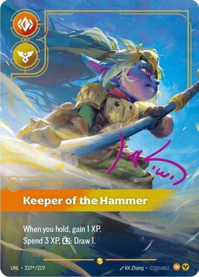 Poppy - Keeper of the Hammer (Signature) 237*/219 card from Unleashed