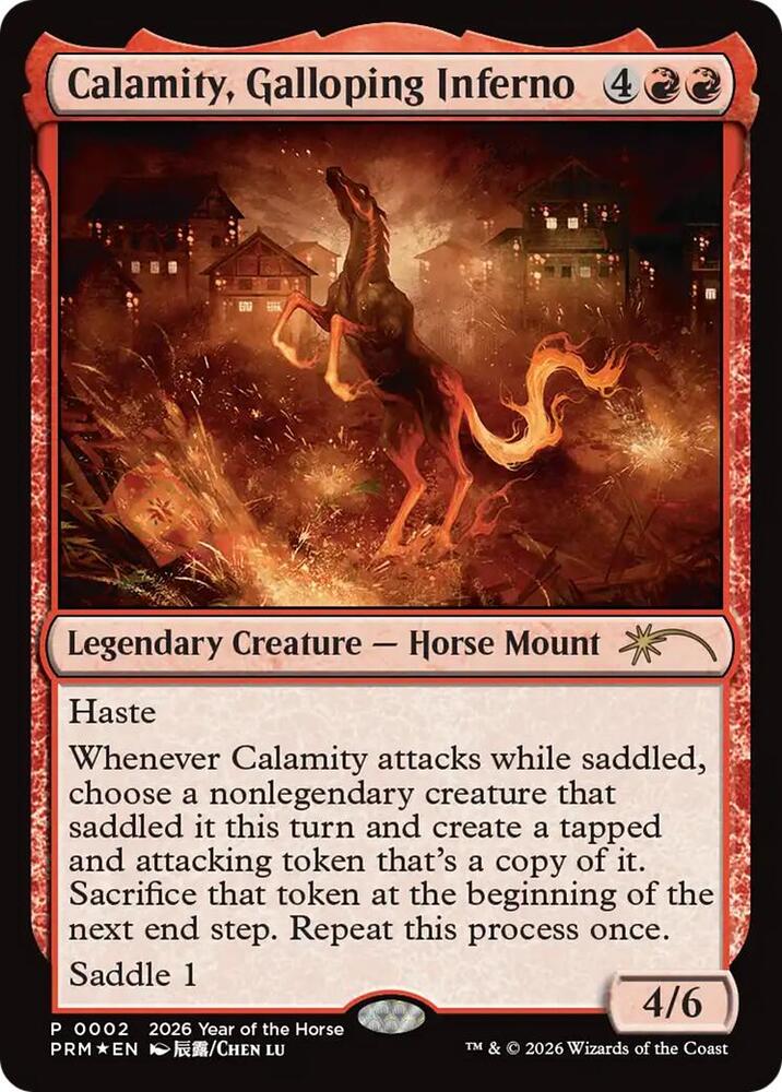 Calamity, Galloping Inferno (Year of the Horse 2026) 2 card from Standard Showdown Promos