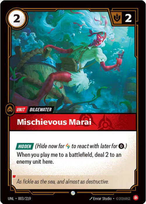 Mischevious Marai 003/219 card from Unleashed