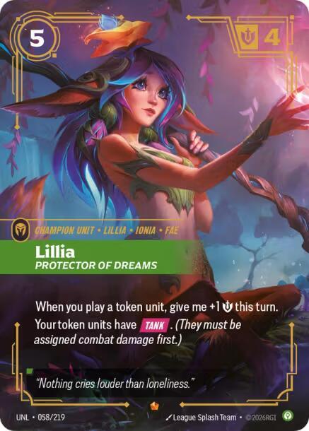 Lillia - Protector of Dreams 058/219 card from Unleashed