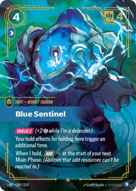 Blue Sentinel 087/219 card from Unleashed