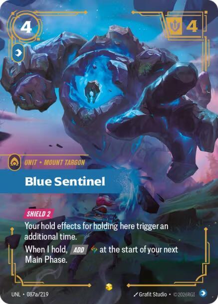 Blue Sentinel (Alternate Art) 087a/219 card from Unleashed