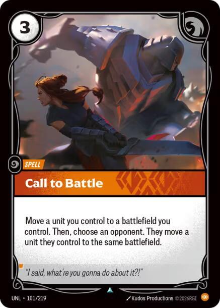 Call to Battle 101/219 card from Unleashed