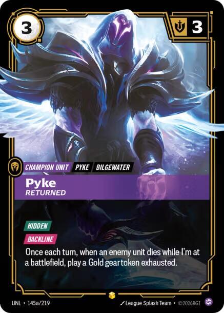 Pyke - Returned (Alternate Art) 145a/219 card from Unleashed
