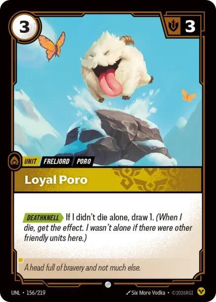 Loyal Poro 156/219 card from Unleashed