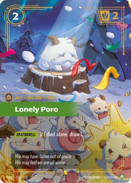Lonely Poro (Overnumbered) 221/219 card from Unleashed