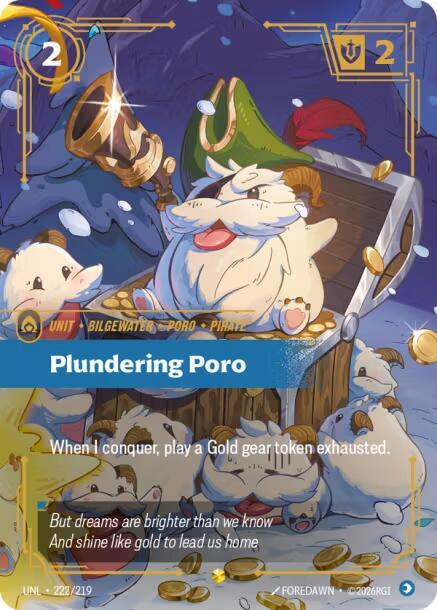 Plundering Poro (Overnumbered) 222/219 card from Unleashed