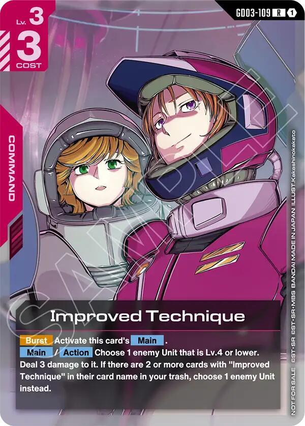 Improved Technique (WCS26-27 Participation Pack Vol.1) GD03-109 card from Gundam Promotional Cards