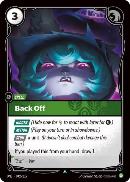 Back Off 042/219 card from Unleashed