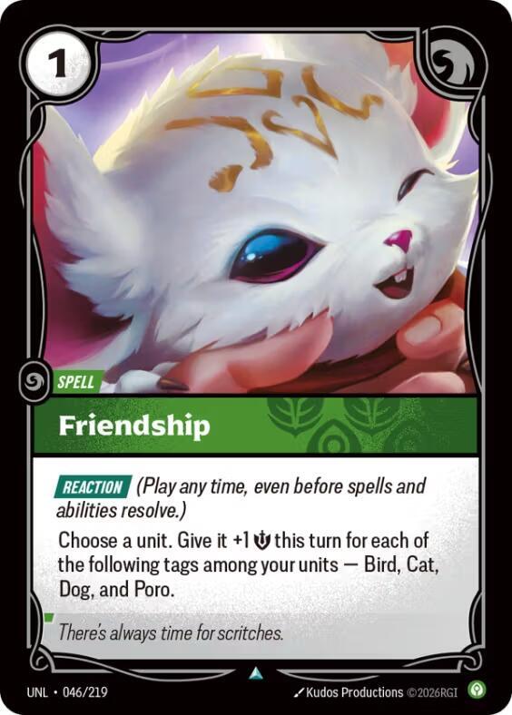 Friendship 046/219 card from Unleashed