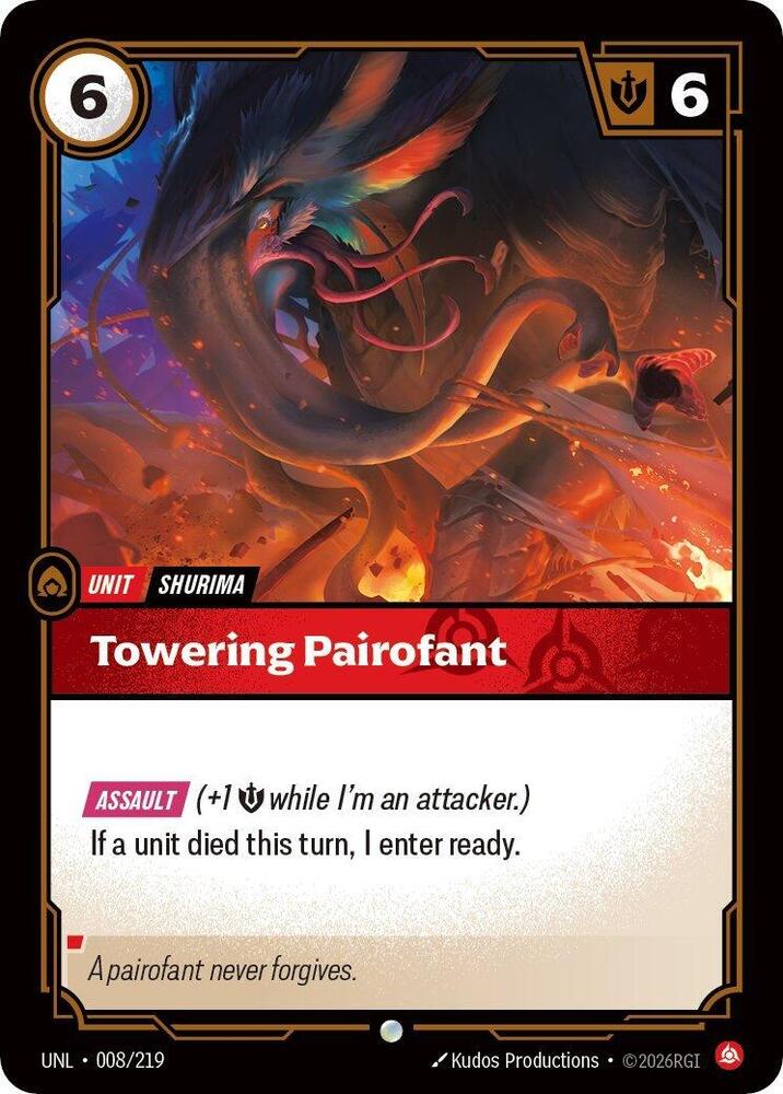 Towering Pairofant 008/219 card from Unleashed