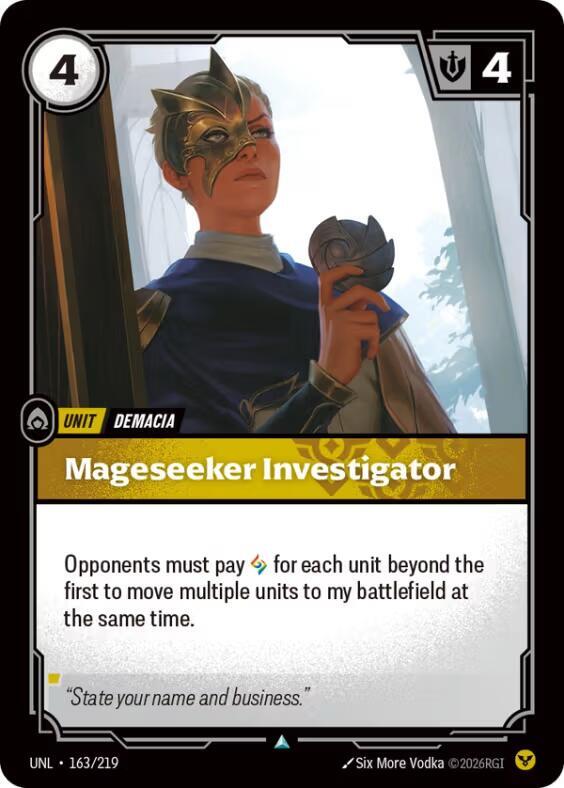 Mageseeker Investigator 163/219 card from Unleashed