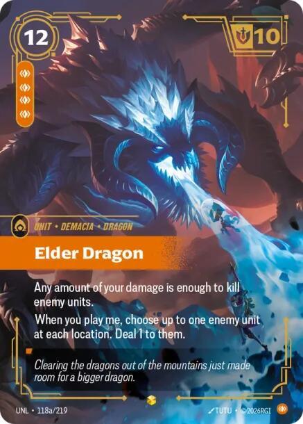 Elder Dragon (Alternate Art) 118a/219 card from Unleashed