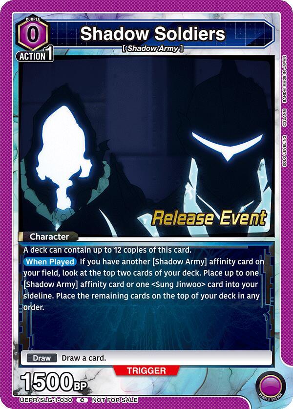 Shadow Soldiers UE17BT/SLG-1-030 card from UE17BT: SOLO LEVELING Release Event Cards