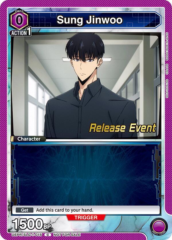 Sung Jinwoo UE17BT/SLG-1-015 card from UE17BT: SOLO LEVELING Release Event Cards