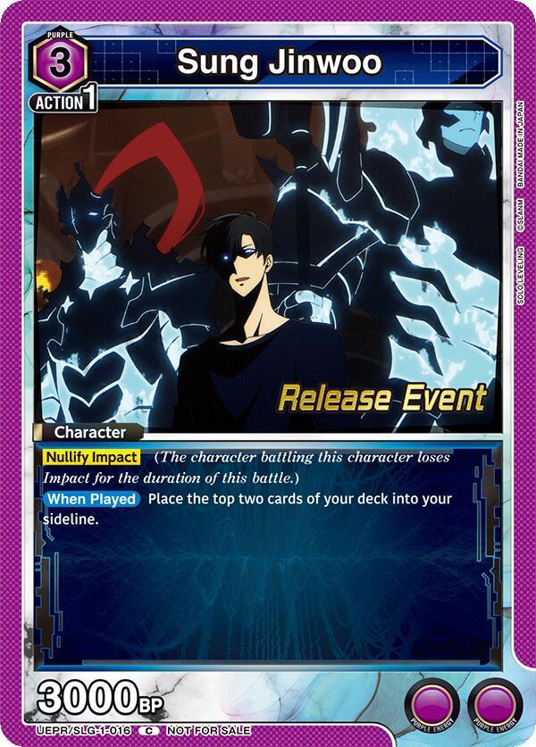 Sung Jinwoo UE17BT/SLG-1-016 card from UE17BT: SOLO LEVELING Release Event Cards