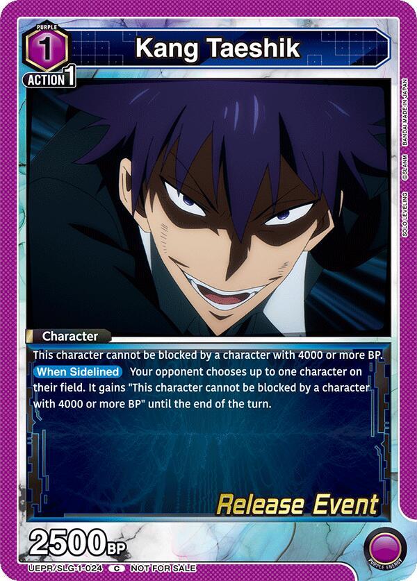 Kang Taeshik UE17BT/SLG-1-024 card from UE17BT: SOLO LEVELING Release Event Cards