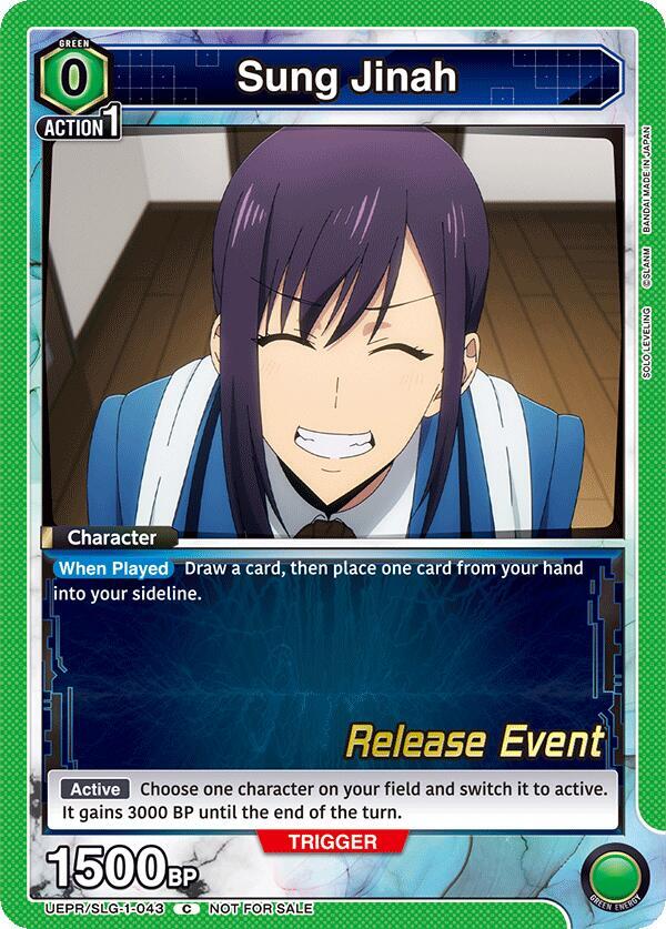 Sung Jinah UE17BT/SLG-1-043 card from UE17BT: SOLO LEVELING Release Event Cards