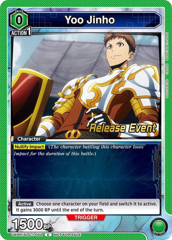 Yoo Jinho UE17BT/SLG-1-052 card from UE17BT: SOLO LEVELING Release Event Cards