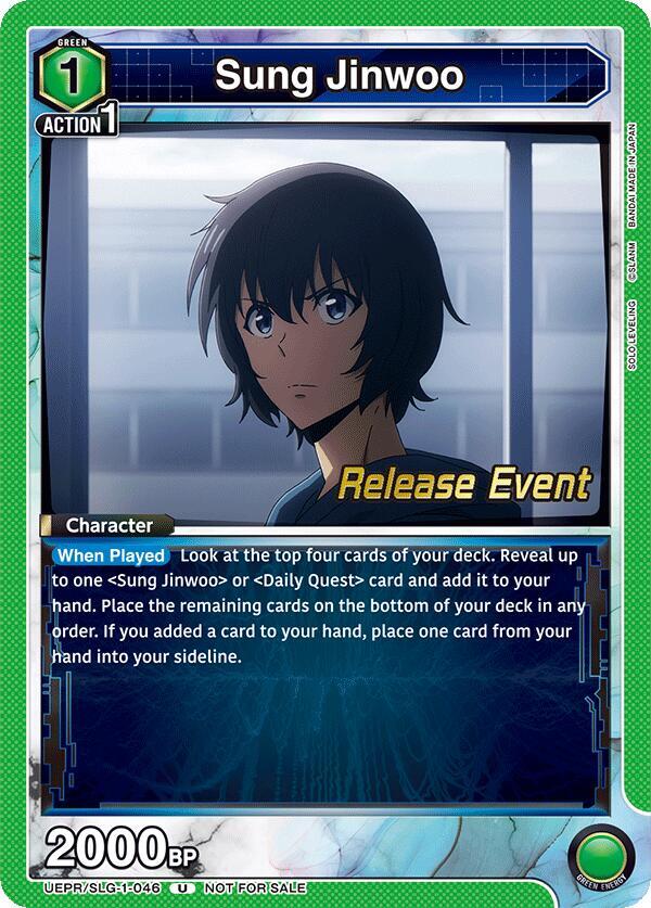 Sung Jinwoo UE17BT/SLG-1-046 card from UE17BT: SOLO LEVELING Release Event Cards