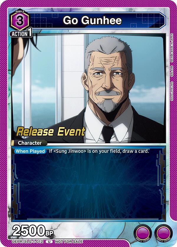 Go Gunhee UE17BT/SLG-1-012 card from UE17BT: SOLO LEVELING Release Event Cards