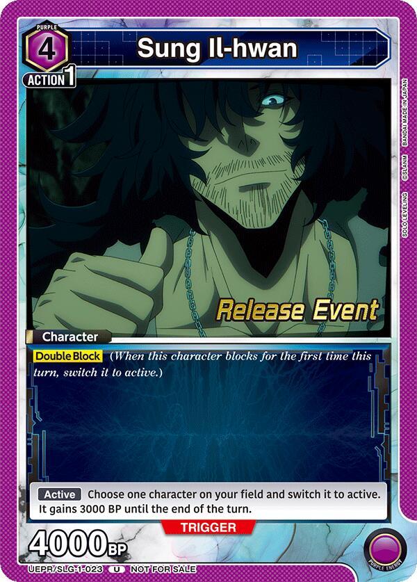 Sung Il-hwan UE17BT/SLG-1-023 card from UE17BT: SOLO LEVELING Release Event Cards